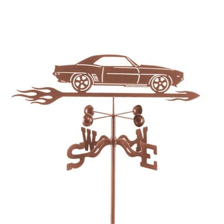 Ez Vane EZ Vane EZ1017-PT Camaro Car Weathervane with Post Mount EZ1017-PT